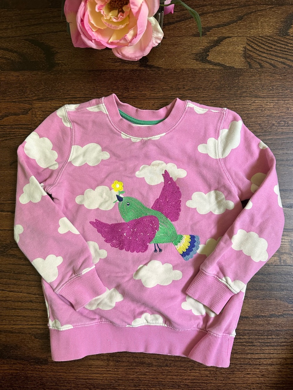 Mini Boden embroidered sweatshirt, size 6-7Y